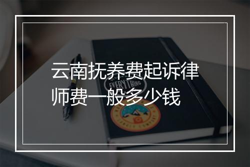 云南抚养费起诉律师费一般多少钱