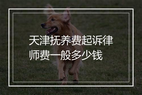 天津抚养费起诉律师费一般多少钱