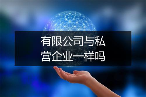 有限公司与私营企业一样吗