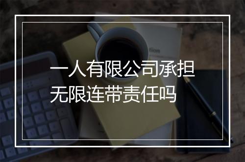 一人有限公司承担无限连带责任吗