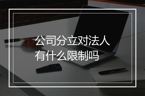 公司分立对法人有什么限制吗