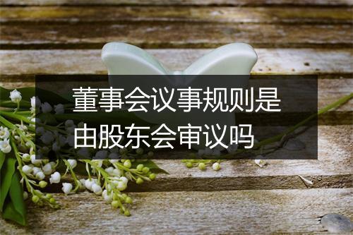 董事会议事规则是由股东会审议吗