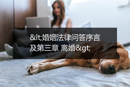 <婚姻法律问答序言及第三章 离婚>