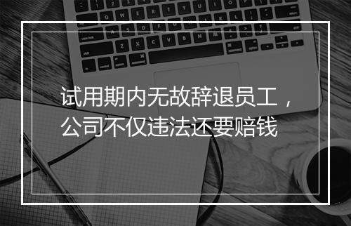 试用期内无故辞退员工，公司不仅违法还要赔钱