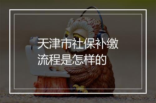 天津市社保补缴流程是怎样的