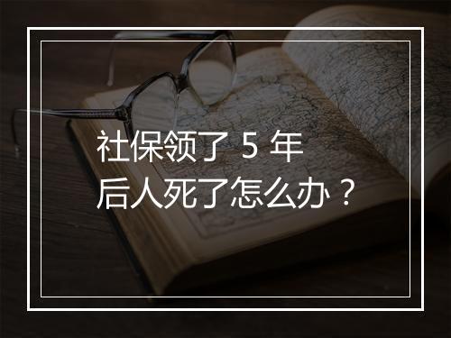 社保领了 5 年后人死了怎么办？