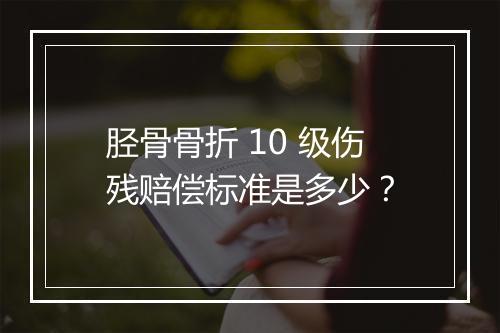 胫骨骨折 10 级伤残赔偿标准是多少？
