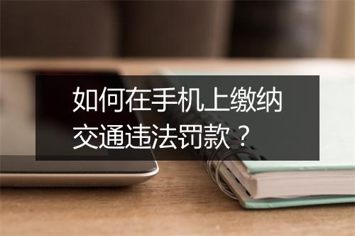 如何在手机上缴纳交通违法罚款？