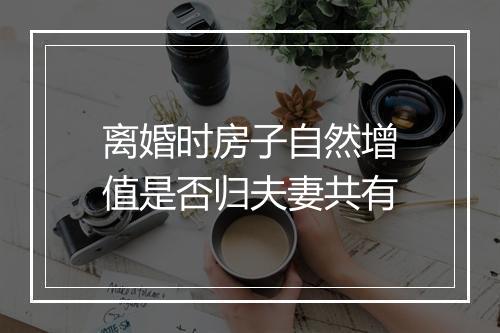 离婚时房子自然增值是否归夫妻共有