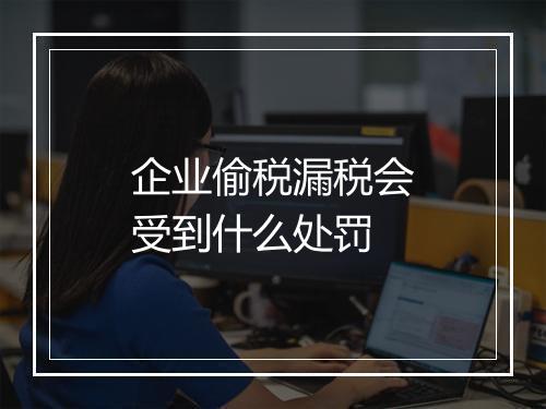 企业偷税漏税会受到什么处罚