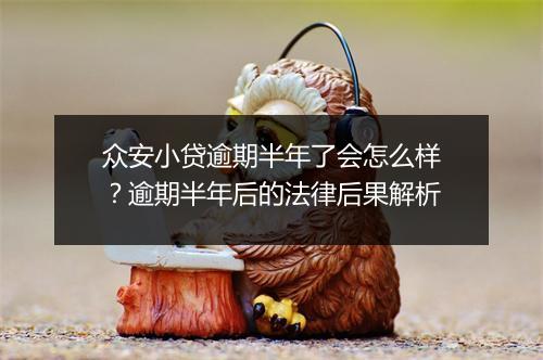 众安小贷逾期半年了会怎么样？逾期半年后的法律后果解析