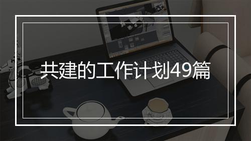 共建的工作计划49篇