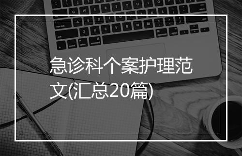 急诊科个案护理范文(汇总20篇)