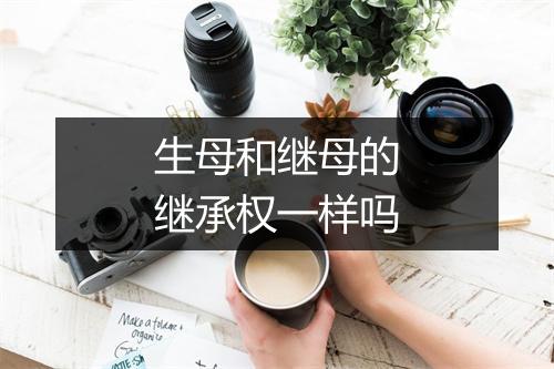 生母和继母的继承权一样吗