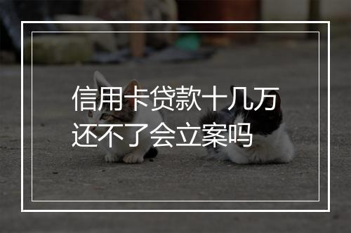 信用卡贷款十几万还不了会立案吗