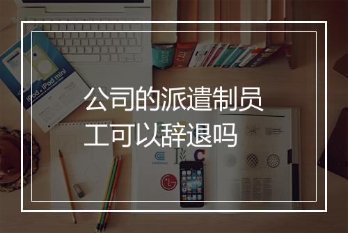 公司的派遣制员工可以辞退吗