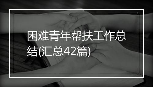 困难青年帮扶工作总结(汇总42篇)