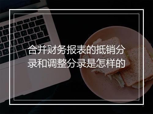 合并财务报表的抵销分录和调整分录是怎样的