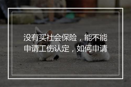 没有买社会保险，能不能申请工伤认定，如何申请