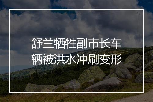 舒兰牺牲副市长车辆被洪水冲刷变形