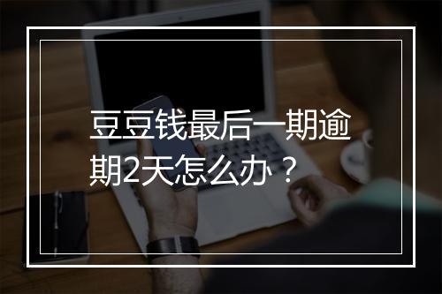 豆豆钱最后一期逾期2天怎么办？