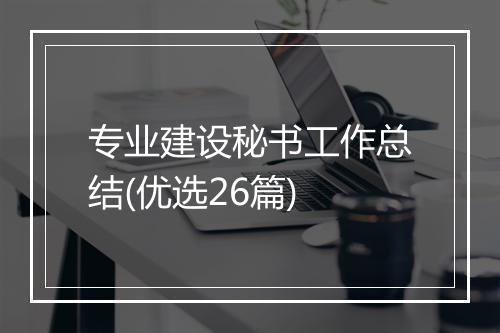 专业建设秘书工作总结(优选26篇)