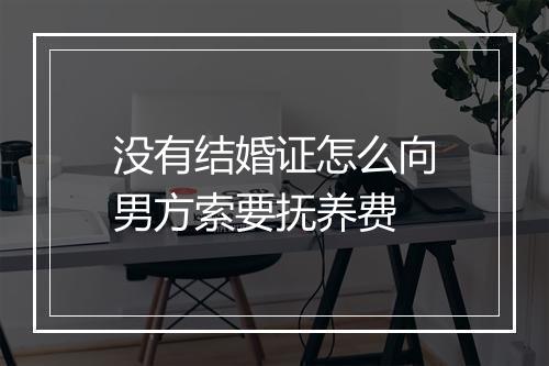没有结婚证怎么向男方索要抚养费