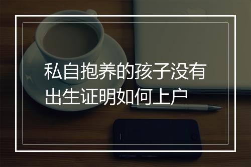 私自抱养的孩子没有出生证明如何上户