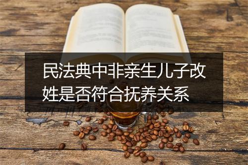 民法典中非亲生儿子改姓是否符合抚养关系