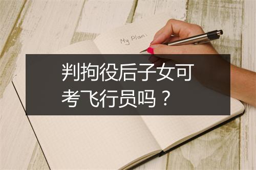 判拘役后子女可考飞行员吗？