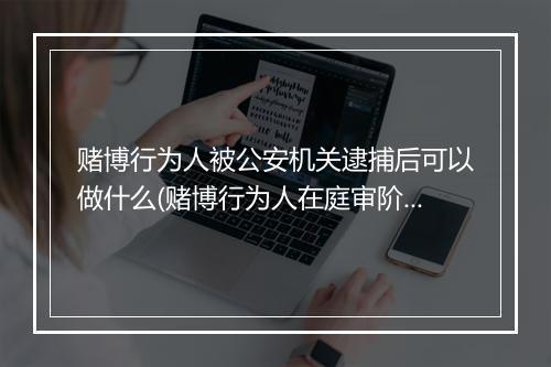赌博行为人被公安机关逮捕后可以做什么(赌博行为人在庭审阶段应当如何做)