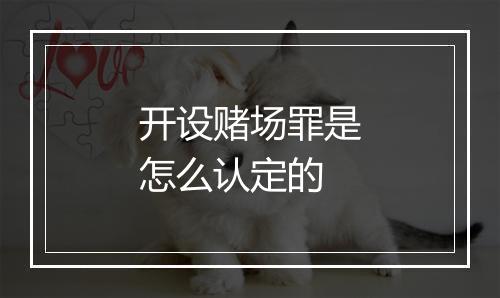 开设赌场罪是怎么认定的