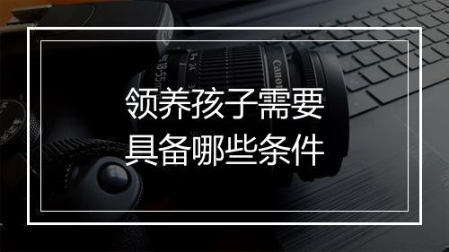 领养孩子需要具备哪些条件