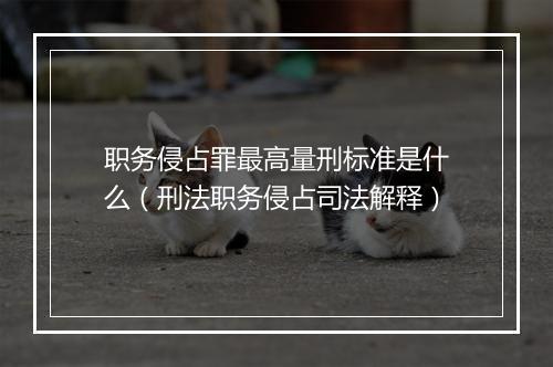 职务侵占罪最高量刑标准是什么（刑法职务侵占司法解释）