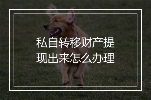 私自转移财产提现出来怎么办理