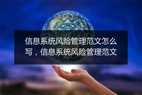 信息系统风险管理范文怎么写，信息系统风险管理范文