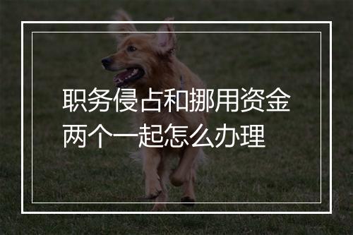 职务侵占和挪用资金两个一起怎么办理