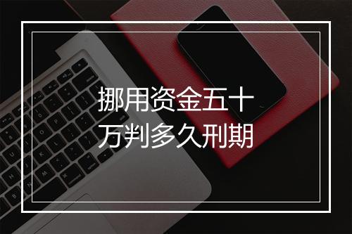 挪用资金五十万判多久刑期
