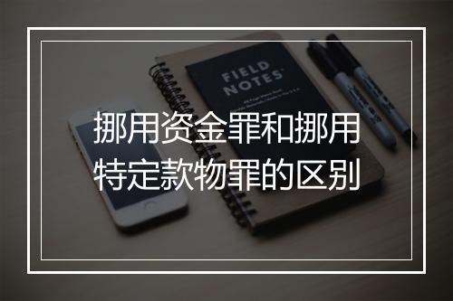 挪用资金罪和挪用特定款物罪的区别