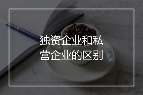 独资企业和私营企业的区别