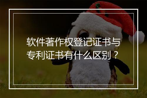 软件著作权登记证书与专利证书有什么区别？