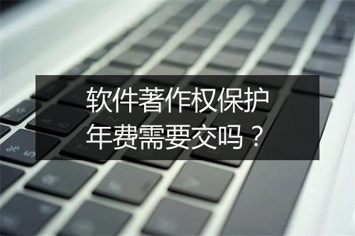 软件著作权保护年费需要交吗？