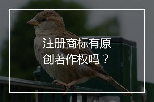 注册商标有原创著作权吗？