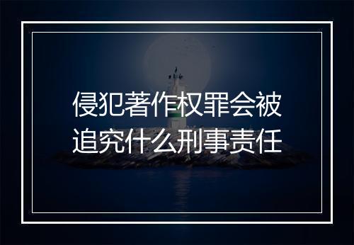 侵犯著作权罪会被追究什么刑事责任