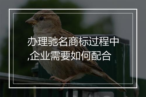 办理驰名商标过程中,企业需要如何配合