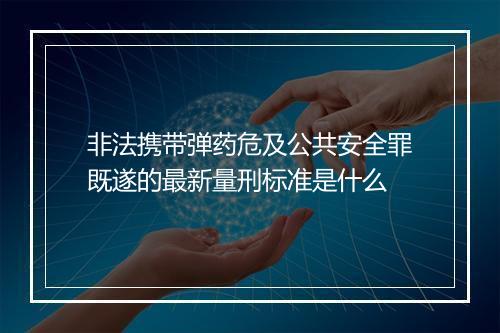 非法携带弹药危及公共安全罪既遂的最新量刑标准是什么