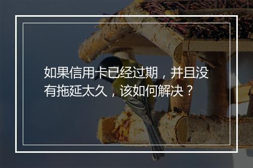 如果信用卡已经过期，并且没有拖延太久，该如何解决？