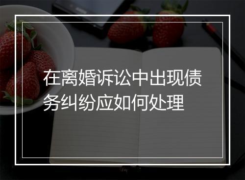 在离婚诉讼中出现债务纠纷应如何处理