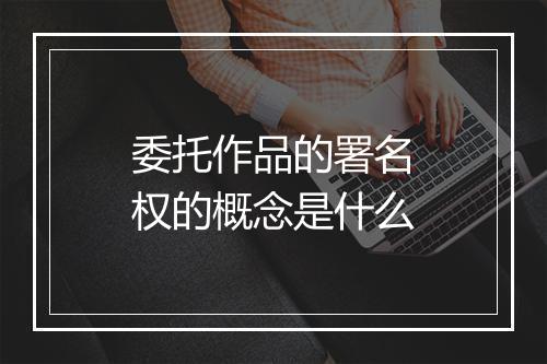 委托作品的署名权的概念是什么