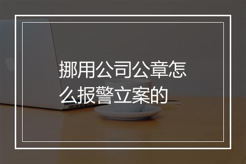 挪用公司公章怎么报警立案的